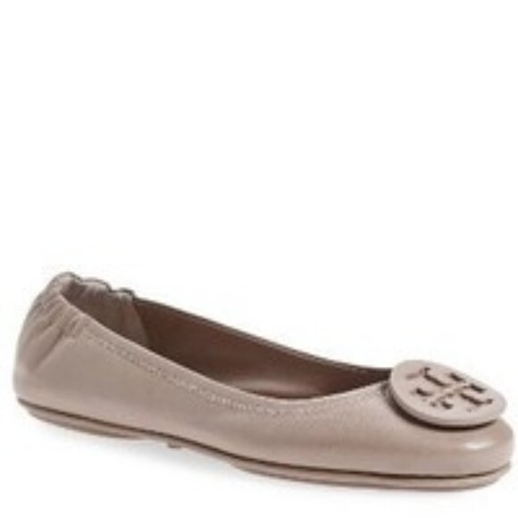 Tory Burch Shoes - Tory Burch Travel Minnie Ballet Flat 9 French Grey